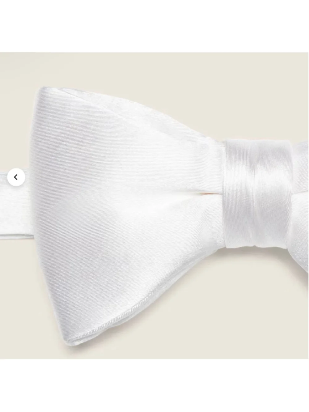 Men's ZEGNA White Silk Pre-Tied Bow Tie One Size New Quiet Luxury